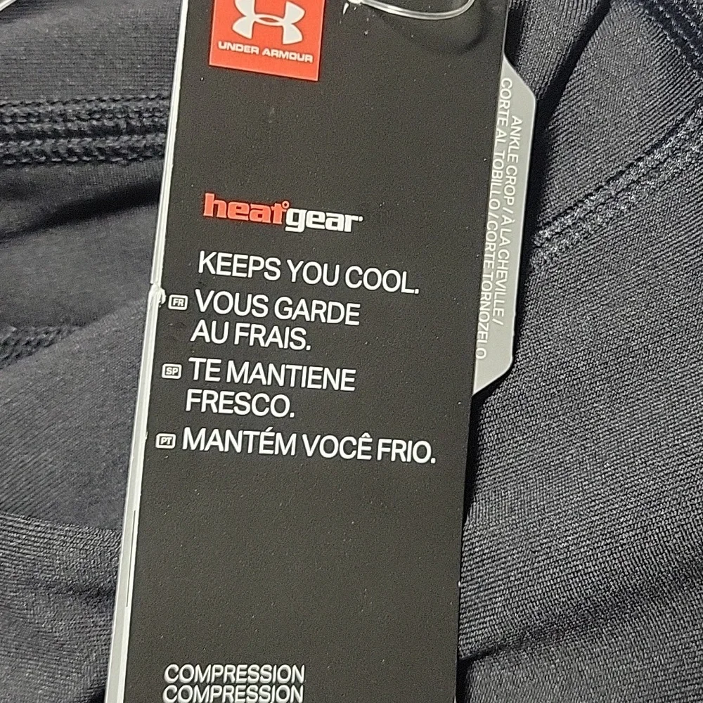 NWT Under Armour Compression Heatgear Ankle Crop Side Mesh Legging LARGE - Picture 4 of 7